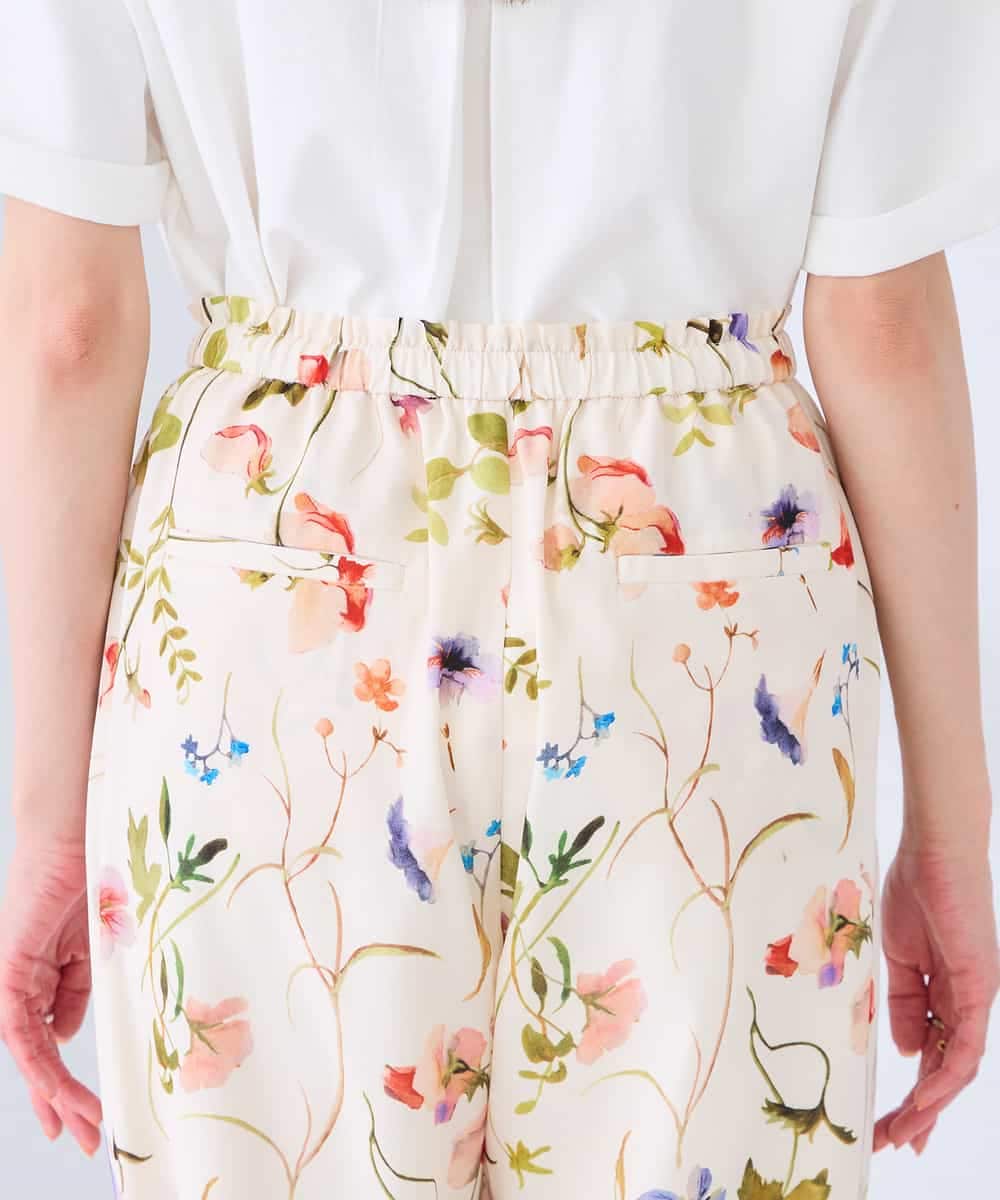 K2LHD43059 a.v.v(アー・ヴェ・ヴェ) プリントワイドイージーパンツ アイボリー