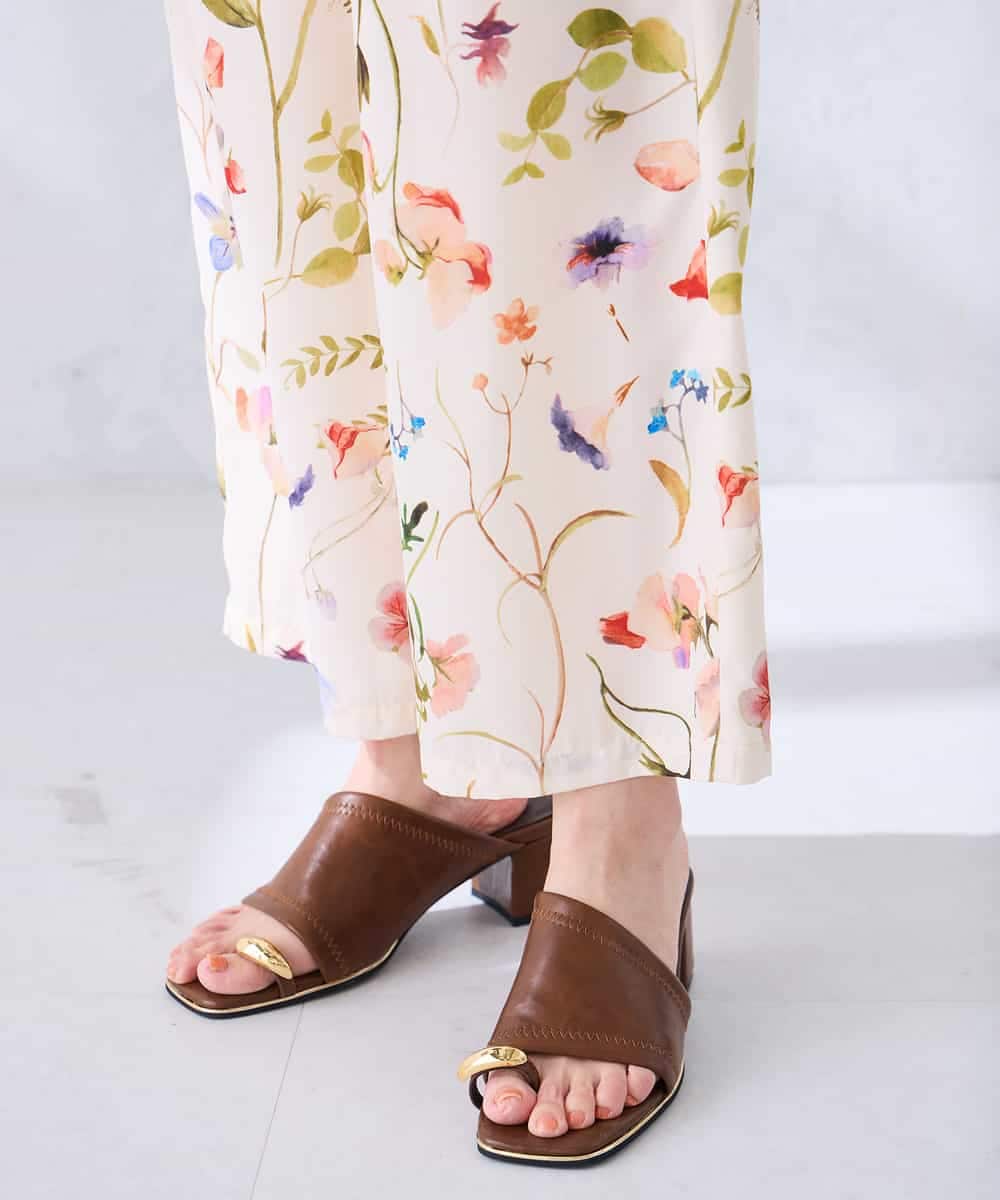 K2LHD43059 a.v.v(アー・ヴェ・ヴェ) プリントワイドイージーパンツ アイボリー