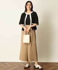 K2LHP34059 a.v.v(アー・ヴェ・ヴェ) サイドプリーツワイドパンツ ベージュ