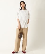 K2LHP35059 a.v.v(アー・ヴェ・ヴェ) ハイウエストワイドストレートパンツ ベージュ