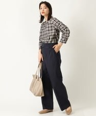 K2LHP35059 a.v.v(アー・ヴェ・ヴェ) ハイウエストワイドストレートパンツ ベージュ