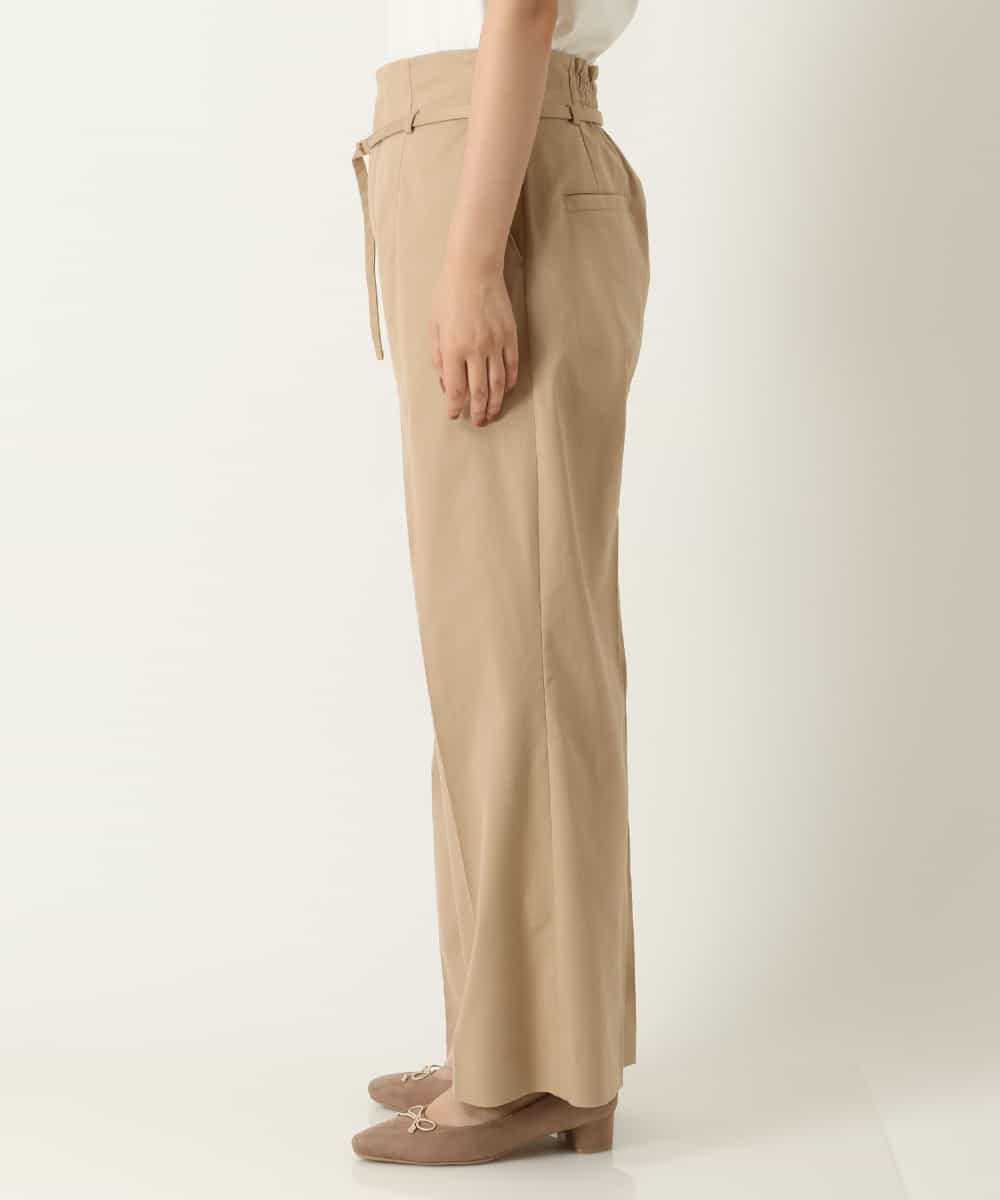 K2LHP35059 a.v.v(アー・ヴェ・ヴェ) ハイウエストワイドストレートパンツ ベージュ