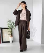 K2LIA33059 a.v.v(アー・ヴェ・ヴェ) シアーワイドパンツ ベージュ