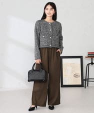 K2LIA70049 a.v.v(アー・ヴェ・ヴェ) 【WEB限定 】イージーワイドパンツ ブラウン