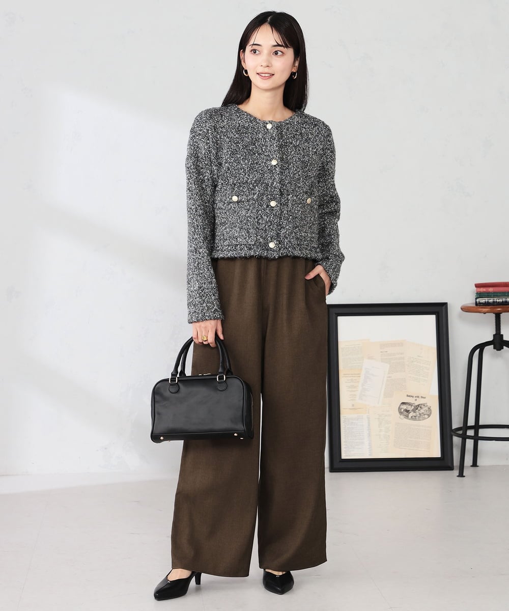 K2LIA70049 a.v.v(アー・ヴェ・ヴェ) 【WEB限定 】イージーワイドパンツ ブラウン