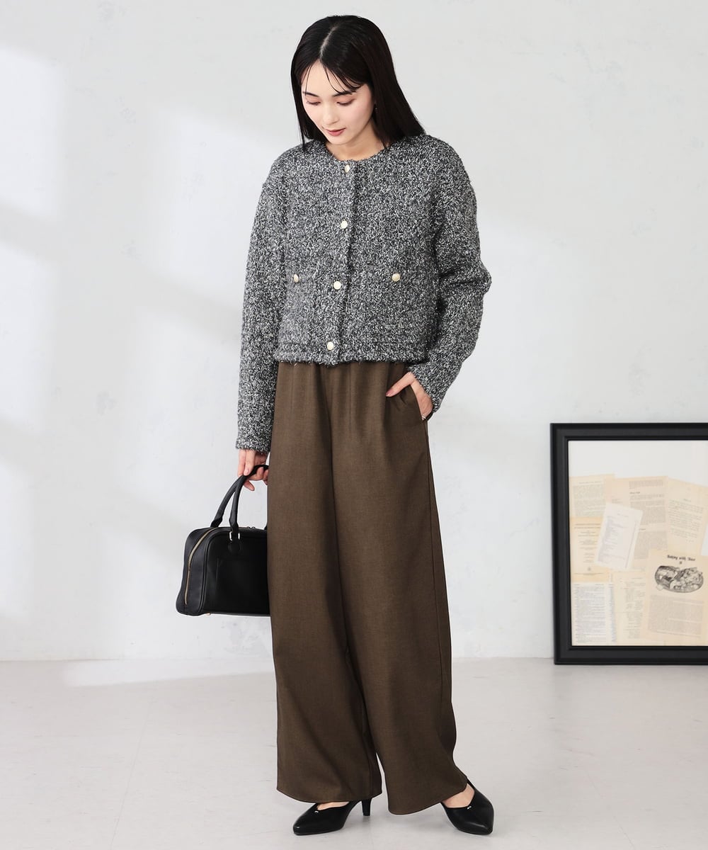 K2LIA70049 a.v.v(アー・ヴェ・ヴェ) 【WEB限定 】イージーワイドパンツ ブラウン