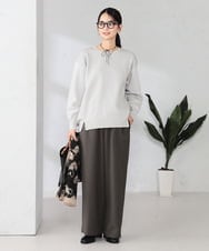 K2LIA70049 a.v.v(アー・ヴェ・ヴェ) 【WEB限定 】イージーワイドパンツ ブラウン