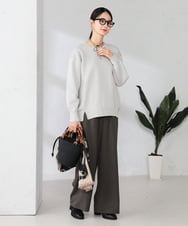 K2LIA70049 a.v.v(アー・ヴェ・ヴェ) 【WEB限定 】イージーワイドパンツ ブラウン