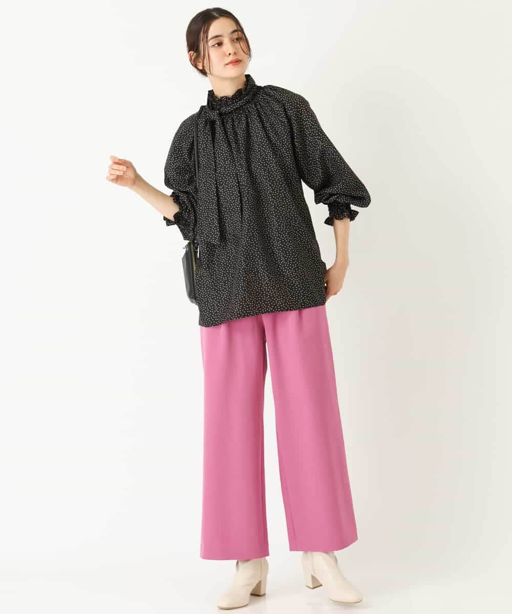 K2LIP38054 a.v.v(アー・ヴェ・ヴェ) ストレートワイドパンツ ブラック