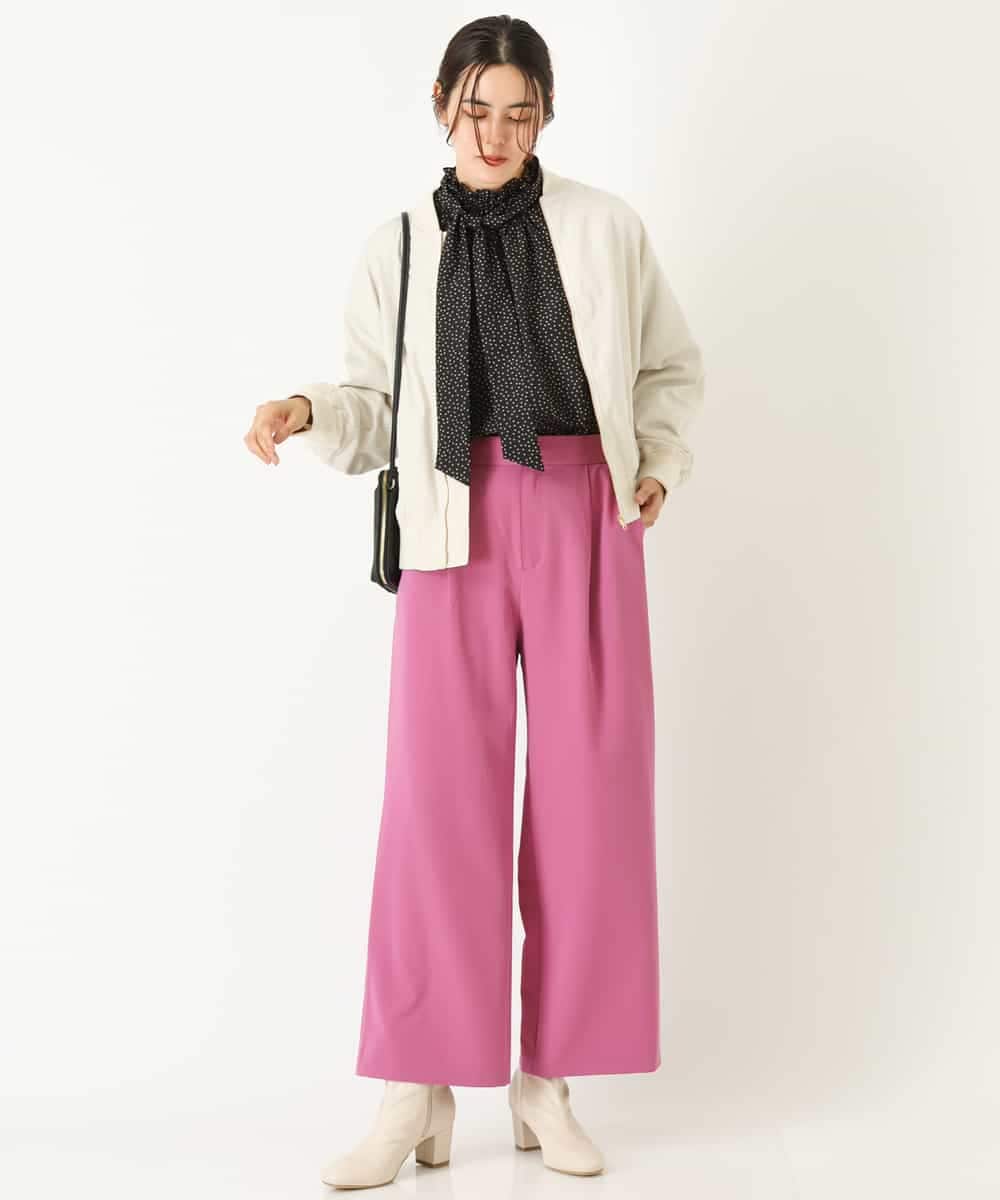 K2LIP38054 a.v.v(アー・ヴェ・ヴェ) ストレートワイドパンツ ブラック