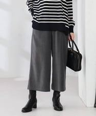 K2LJA08049 a.v.v(アー・ヴェ・ヴェ) 【マシンウォッシャブル】スエードライクワイドパンツ ダークグレー