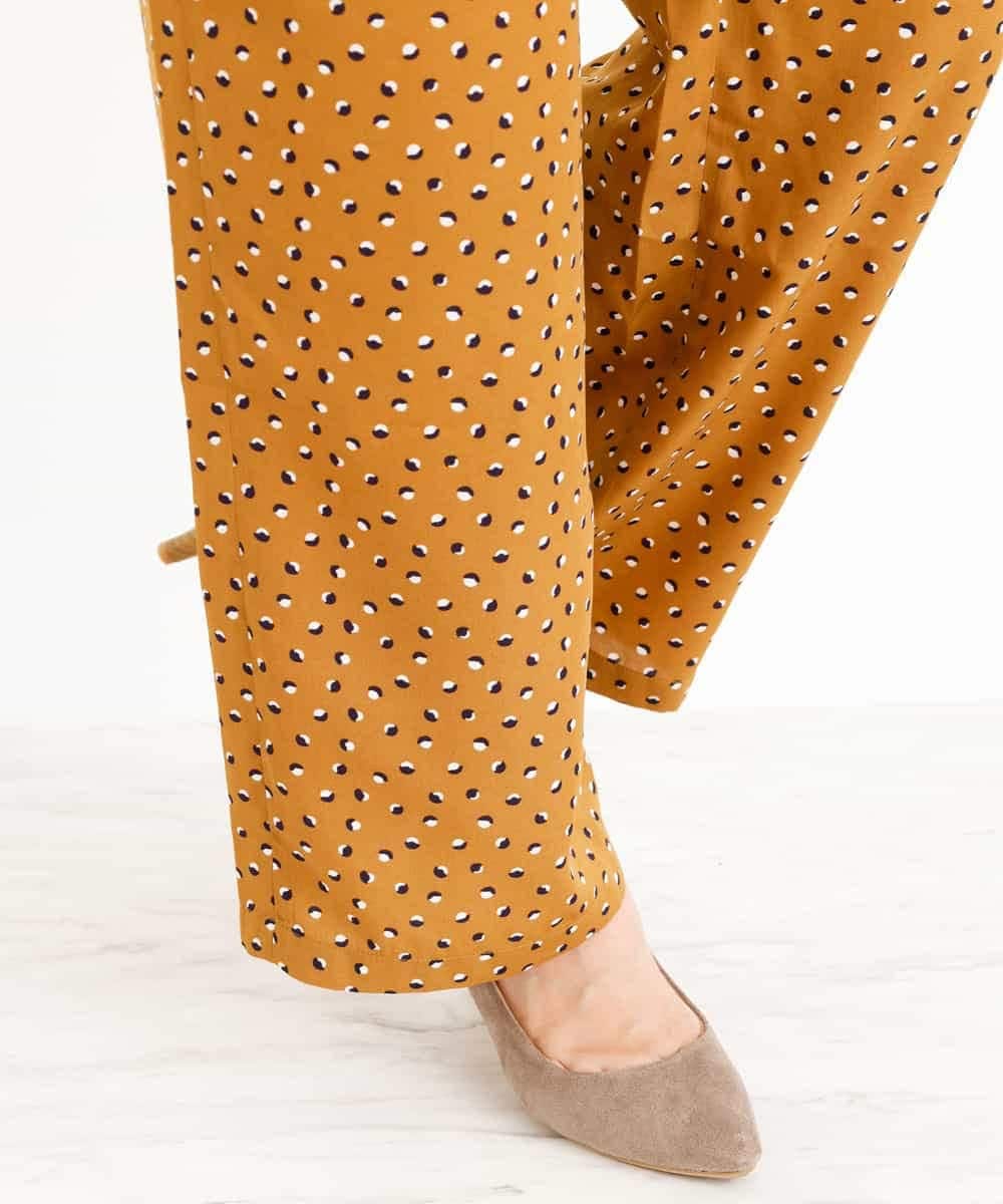 K2LJM15049 a.v.v(アー・ヴェ・ヴェ) 幾何ドットイージーワイドパンツ ベージュ