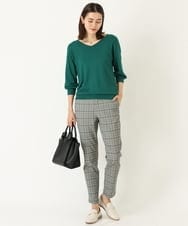 K2LJP01039 a.v.v(アー・ヴェ・ヴェ) 【XXS~XXL】ハイパーストレッチ美脚スリムパンツ ダークグレー