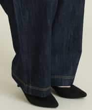 K2LJP10049 a.v.v(アー・ヴェ・ヴェ) 【XS～XL】ワイドデニムパンツ ベージュ