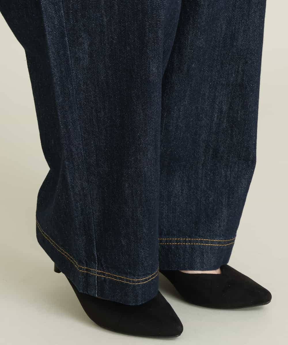 K2LJP10049 a.v.v(アー・ヴェ・ヴェ) 【XS～XL】ワイドデニムパンツ ベージュ