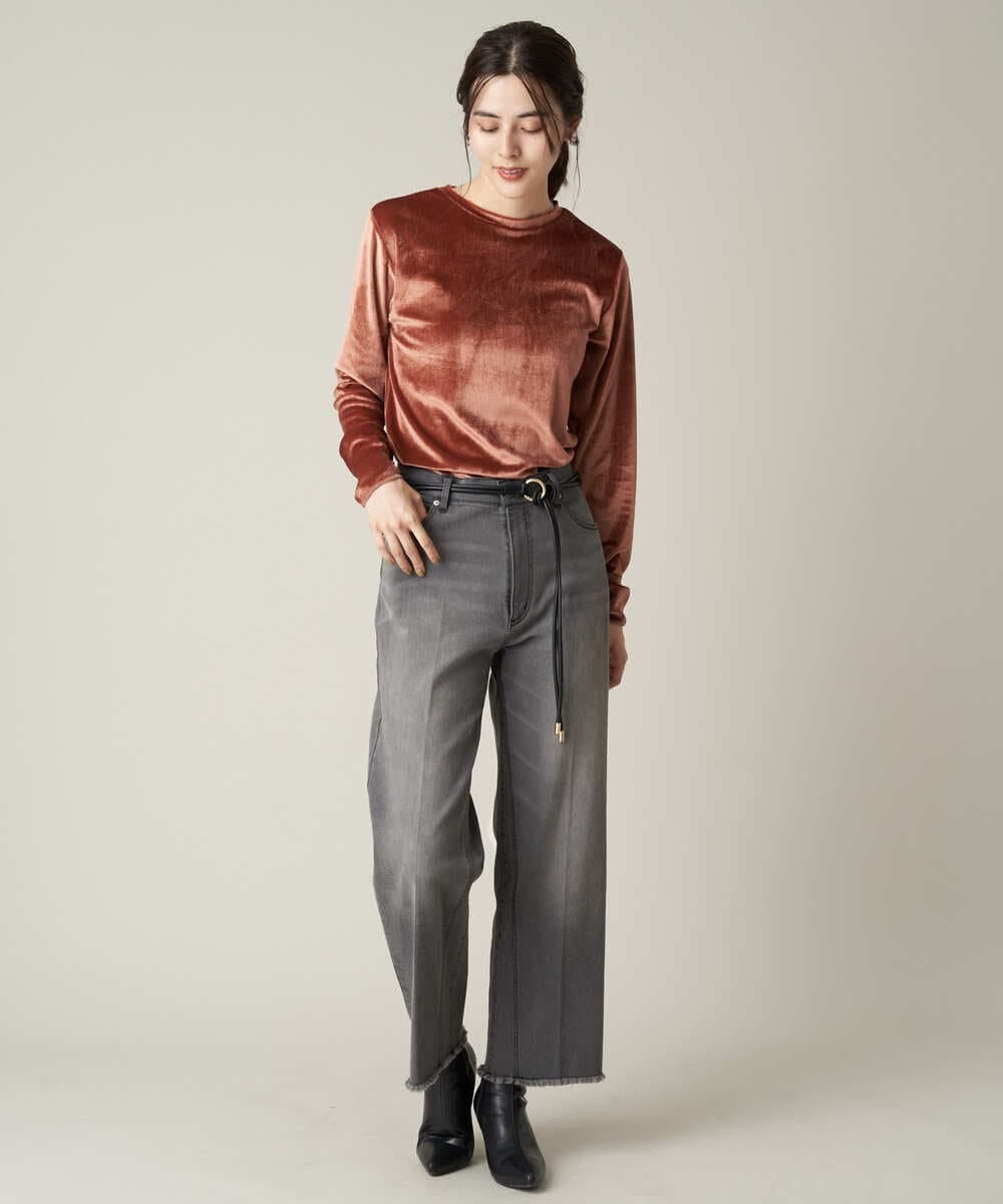 ZARA BASIC ワイドパンツ グレンチェック グレー 黒 茶 黄土色 M