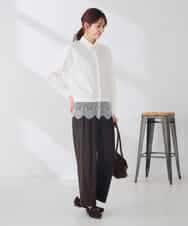 K2LKD27059 a.v.v(アー・ヴェ・ヴェ) コーデュロイ ワイド パンツ アイボリー