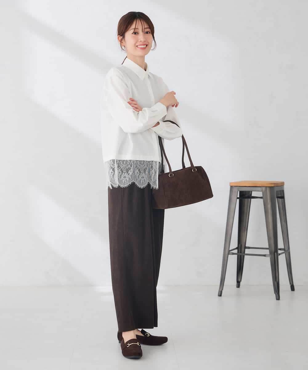 K2LKD27059 a.v.v(アー・ヴェ・ヴェ) コーデュロイ ワイド パンツ アイボリー