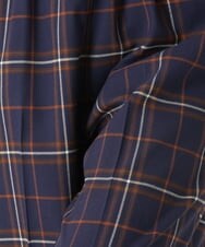 K2LKP26054 a.v.v(アー・ヴェ・ヴェ) 【裏起毛】チェック柄美脚イージーワイドパンツ ネイビー