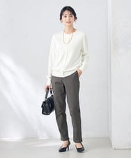 K2LTA01049 a.v.v(アー・ヴェ・ヴェ) ハイパーストレッチスリムパンツ グレージュ