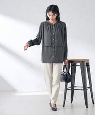 K2LTA01049 a.v.v(アー・ヴェ・ヴェ) ハイパーストレッチスリムパンツ グレージュ