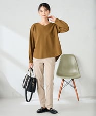 K2LTA01049 a.v.v(アー・ヴェ・ヴェ) ハイパーストレッチスリムパンツ グレージュ