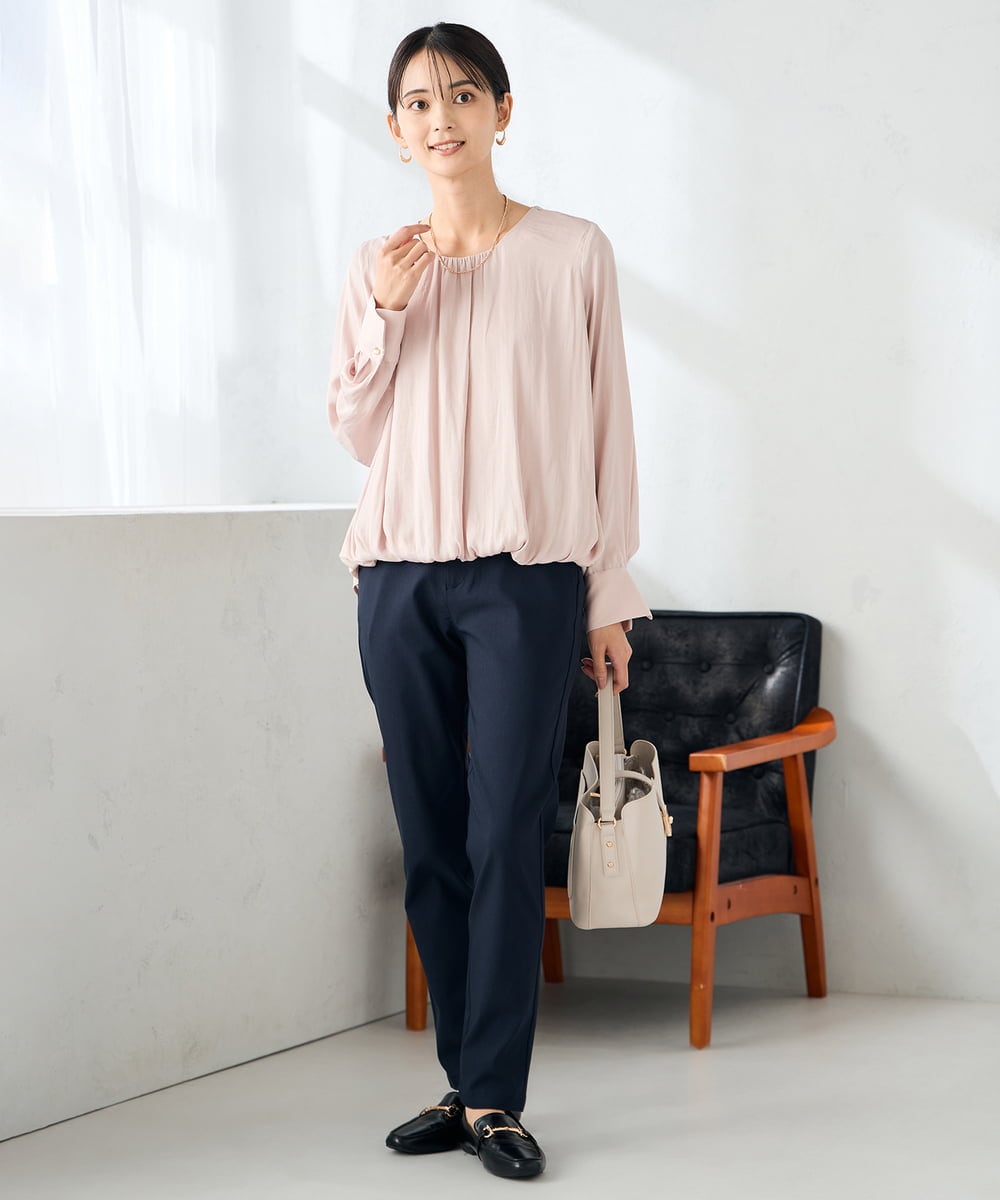 K2LTA01049 a.v.v(アー・ヴェ・ヴェ) ハイパーストレッチスリムパンツ グレージュ