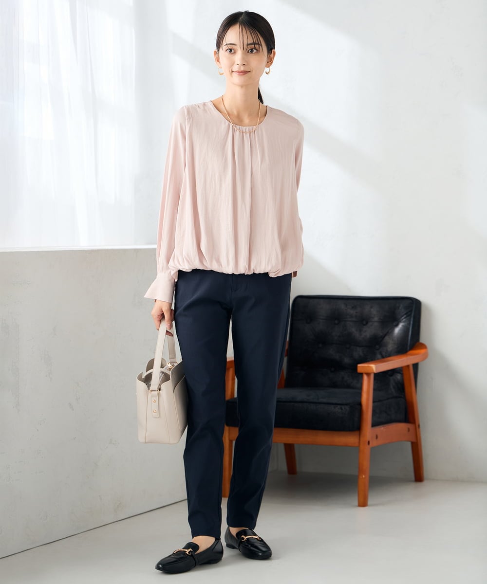 K2LTA01049 a.v.v(アー・ヴェ・ヴェ) ハイパーストレッチスリムパンツ グレージュ