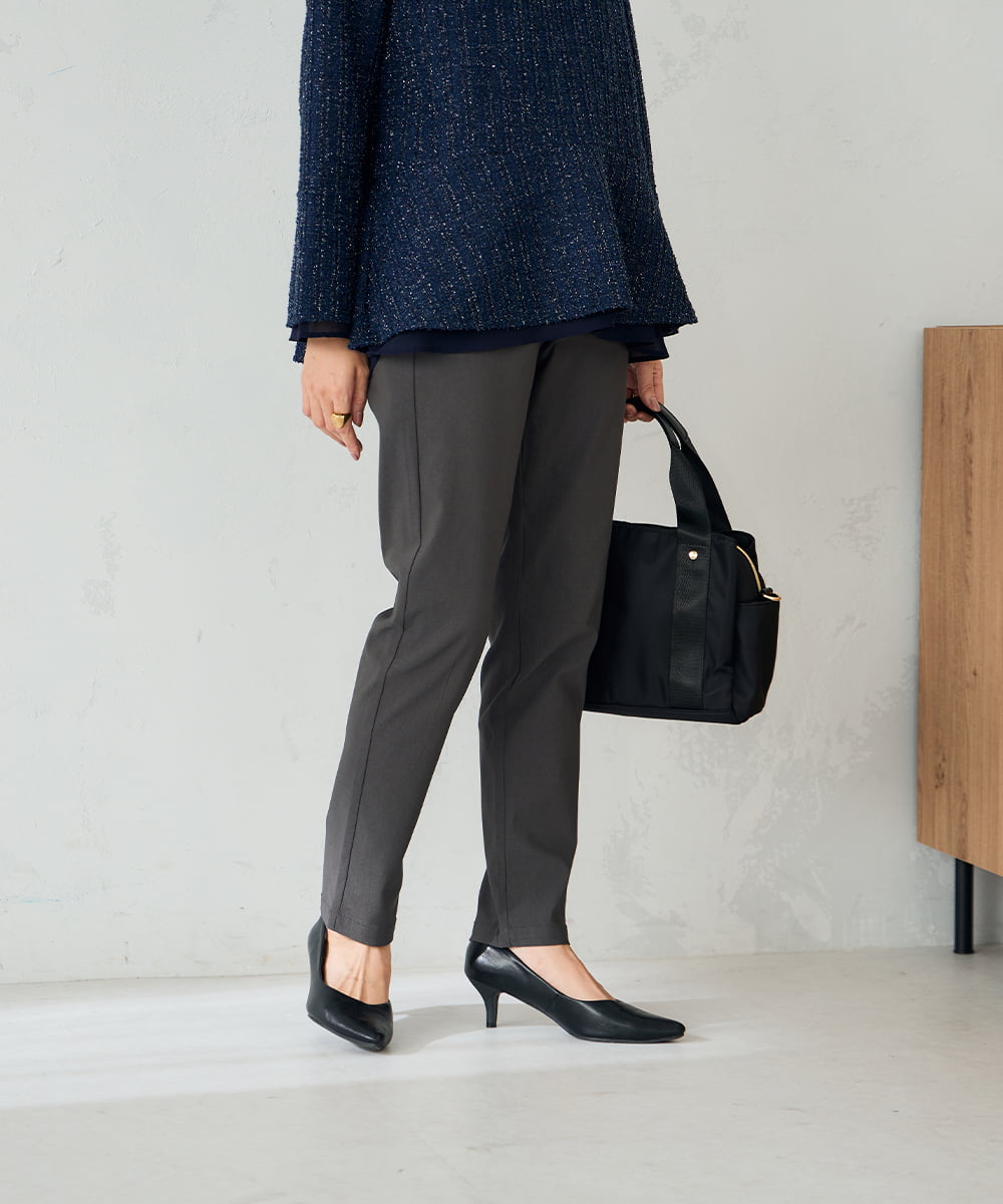 K2LTA01049 a.v.v(アー・ヴェ・ヴェ) ハイパーストレッチスリムパンツ グレージュ