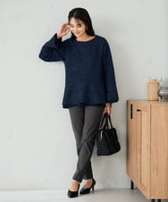 K2LTA01049 a.v.v(アー・ヴェ・ヴェ) ハイパーストレッチスリムパンツ グレージュ