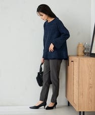 K2LTA01049 a.v.v(アー・ヴェ・ヴェ) ハイパーストレッチスリムパンツ グレージュ