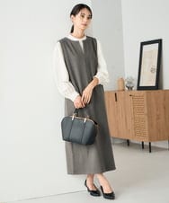 K2PBD02069 a.v.v(アー・ヴェ・ヴェ) 千鳥ジャガードジャンスカ ブラック