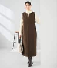 K2PBD02069 a.v.v(アー・ヴェ・ヴェ) 千鳥ジャガードジャンスカ ブラウン