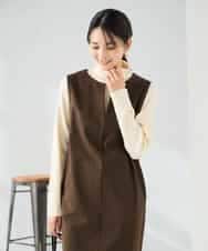 K2PBD02069 a.v.v(アー・ヴェ・ヴェ) 千鳥ジャガードジャンスカ ブラウン