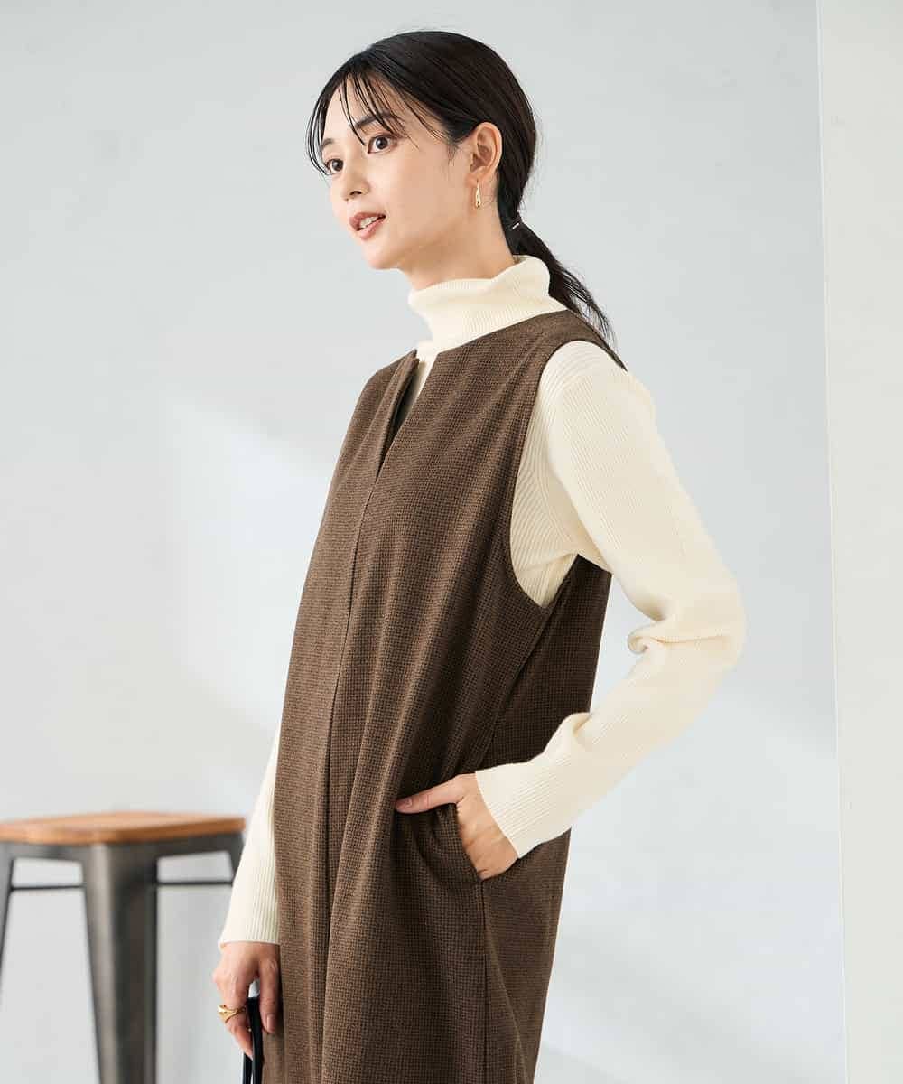 K2PBD02069 a.v.v(アー・ヴェ・ヴェ) 千鳥ジャガードジャンスカ ブラウン