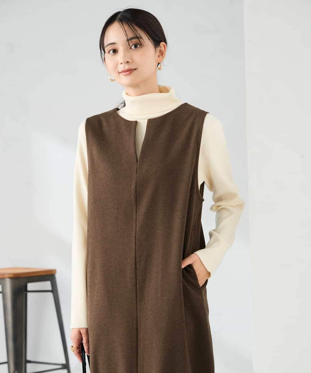 K2PBD02069 a.v.v(アー・ヴェ・ヴェ) 千鳥ジャガードジャンスカ ブラウン