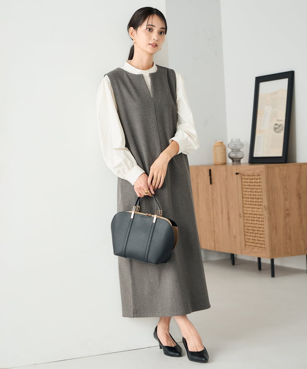 K2PBD02069 a.v.v(アー・ヴェ・ヴェ) 千鳥ジャガードジャンスカ ブラウン