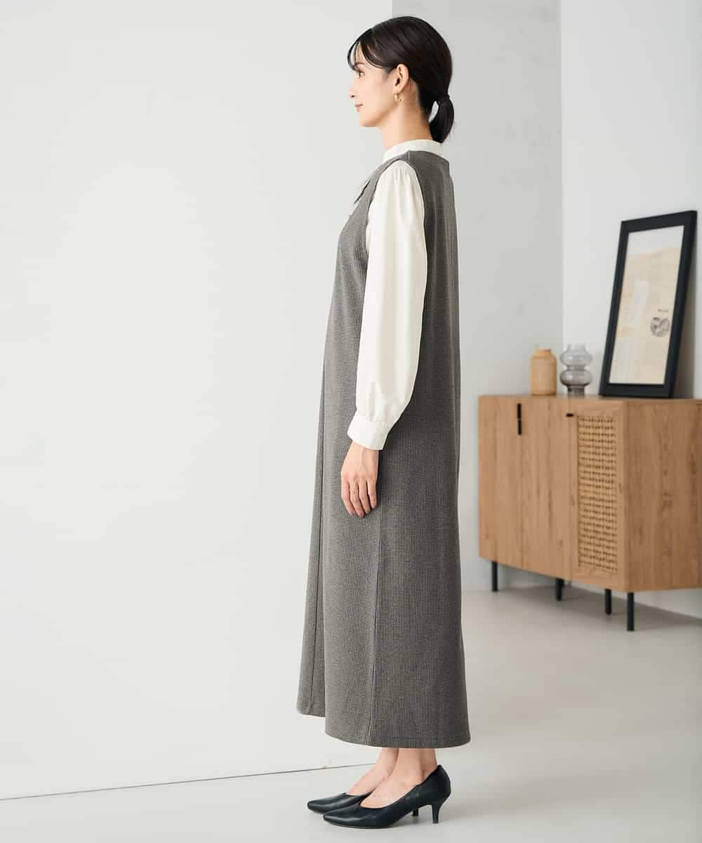 K2PBD02069 a.v.v(アー・ヴェ・ヴェ) 千鳥ジャガードジャンスカ ブラウン