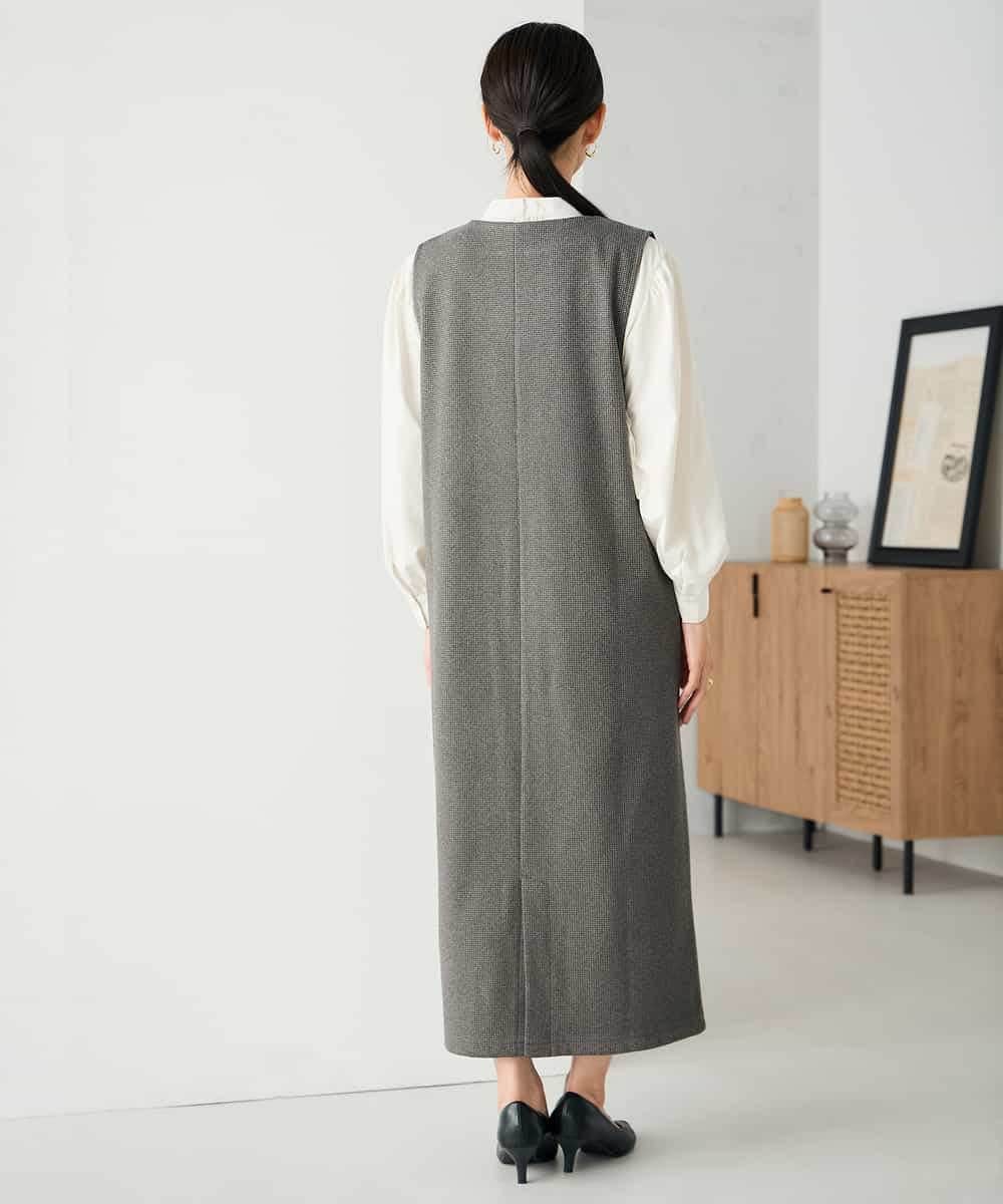 K2PBD02069 a.v.v(アー・ヴェ・ヴェ) 千鳥ジャガードジャンスカ ブラウン