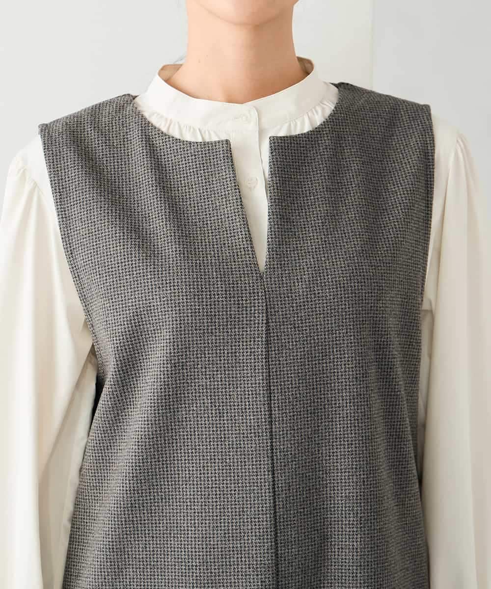 K2PBD02069 a.v.v(アー・ヴェ・ヴェ) 千鳥ジャガードジャンスカ ブラウン