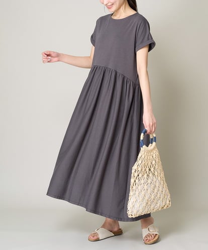 K2PGV01059 a.v.v 【接触冷感/UVカット】ウエストギャザーワンピース
