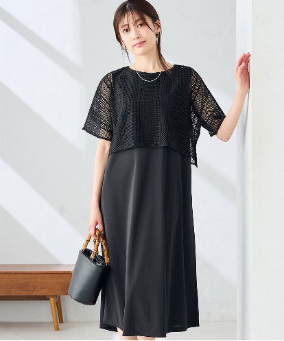 K2PHD03069 a.v.v メッシュレイヤードワンピース