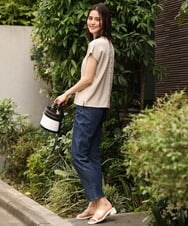 K2PHP09079 a.v.v(アー・ヴェ・ヴェ) 【2点セット】パール調ボタンデザイントップス＆フレアスカート ライトグレー