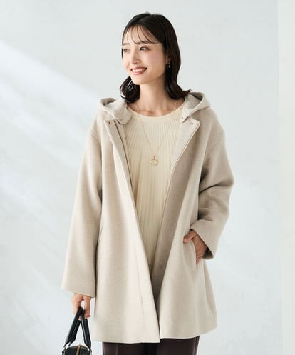K2UAD02179 a.v.v Aラインフーデッドミドルコート