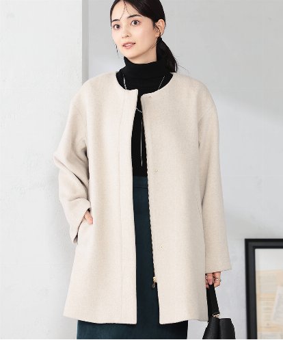 K2UAD02179 a.v.v 【２WAY】Aラインフーデッドミドルコート