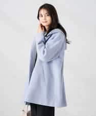 K2UAD02179 a.v.v(アー・ヴェ・ヴェ) 【２WAY】Aラインフーデッドミドルコート ライトブルー