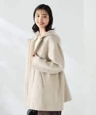 K2UAD02179 a.v.v(アー・ヴェ・ヴェ) 【２WAY】Aラインフーデッドミドルコート ライトブルー