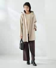 K2UAD02179 a.v.v(アー・ヴェ・ヴェ) 【２WAY】Aラインフーデッドミドルコート ライトブルー