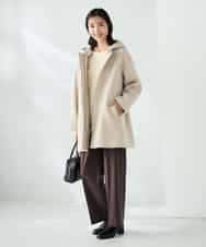 K2UAD02179 a.v.v(アー・ヴェ・ヴェ) 【２WAY】Aラインフーデッドミドルコート ライトブルー