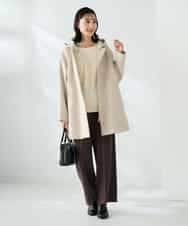 K2UAD02179 a.v.v(アー・ヴェ・ヴェ) 【２WAY】Aラインフーデッドミドルコート ライトブルー